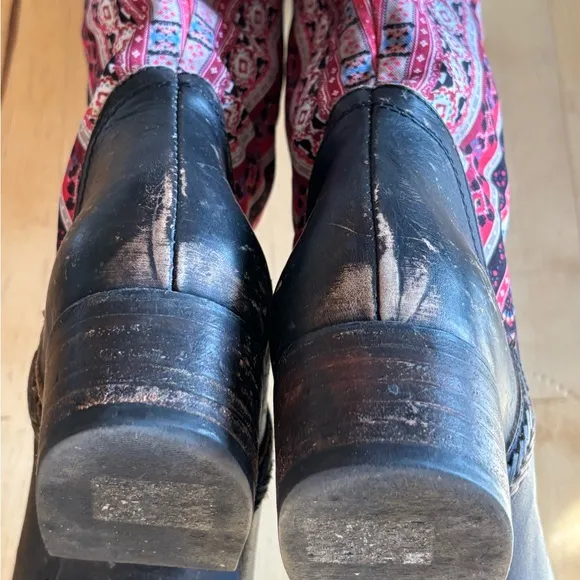 Freebird Sulli Western Distressed Pull-On Riding Boots Size 8