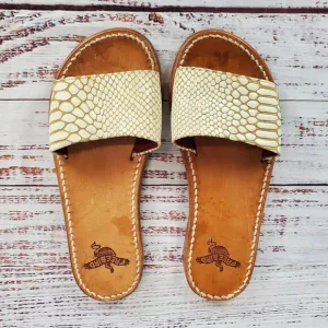 Freebirds by Stephen Earthy Leather Sandals Size 6 Snake Slides Festival Neutral