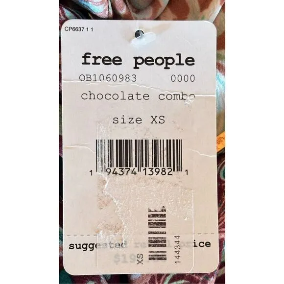 Free People - Maroon &amp; Mauve Floral Print Tie Strap Halter Maxi Dress NWT Size X