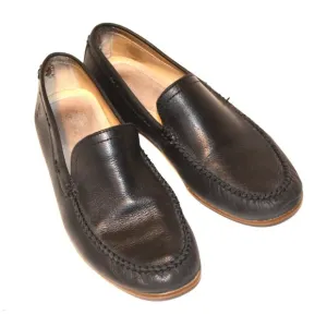 FRYE Black Lewis Venetian Leather Loafers Driving Moccasins Men's sz 9.5
