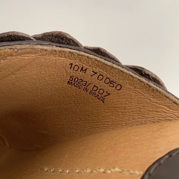 Frye Clogs Women Size 10M Brown Leather Slip-on Chunky Braid Studs Logo Shoes