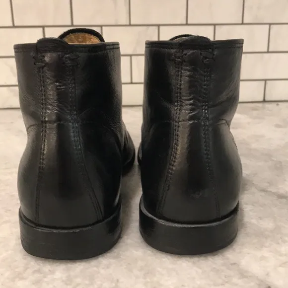 Frye Leather Boots Mens 11 Black Ankle Chukka Business Shoes Preppy Minimalist
