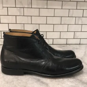 Frye Leather Boots Mens 11 Black Ankle Chukka Business Shoes Preppy Minimalist