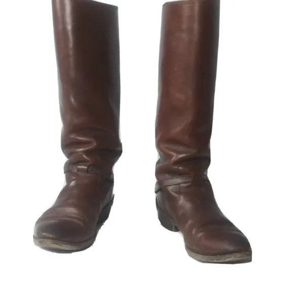 Frye Lindsay Riding Boots Chilli Brown Size 9 B