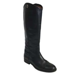 Frye Melissa Button 2 Black Leather Knee High Boots Riding Boots Size 7