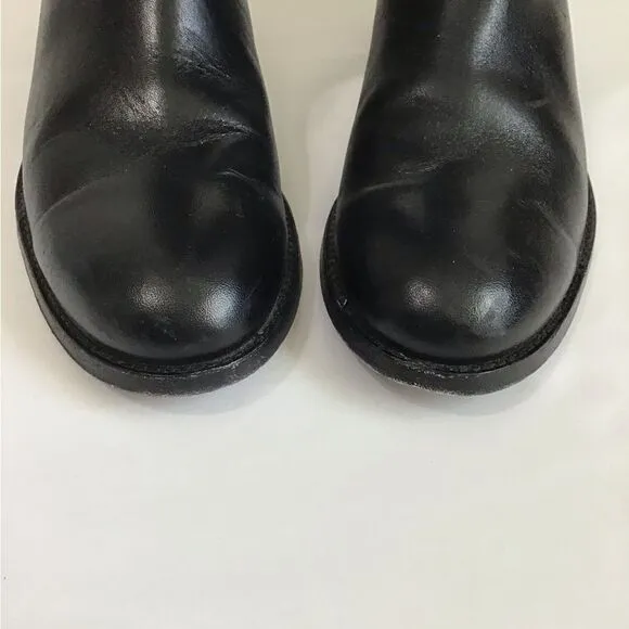 Frye Melissa Button 2 Black Leather Knee High Boots Riding Boots Size 7