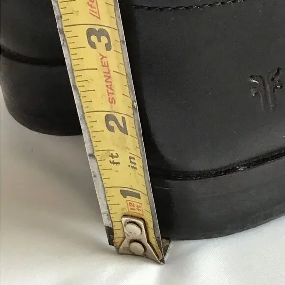 Frye Melissa Button 2 Black Leather Knee High Boots Riding Boots Size 7