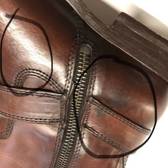 FRYE Melissa Harness Inside Zip Redwood Boots