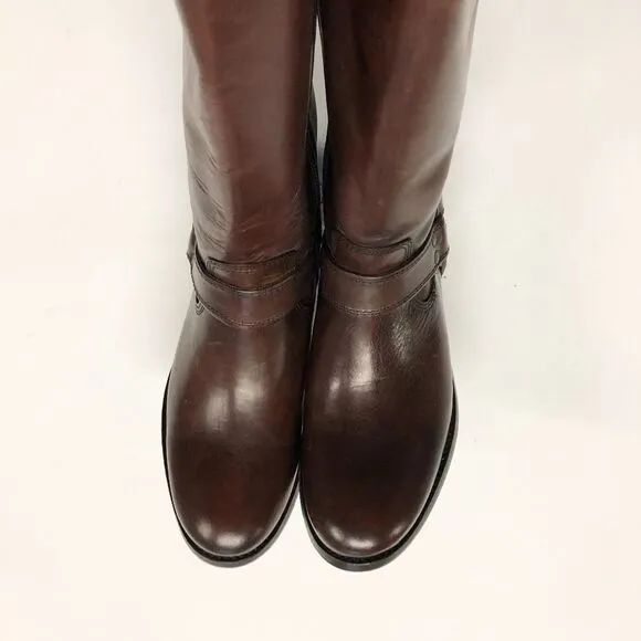 FRYE Melissa Harness Inside Zip Redwood Boots