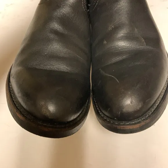 Frye Men's Leather Size 10 Moto Engineer Boot Biker Buckle Mid Shaft Shoe Black