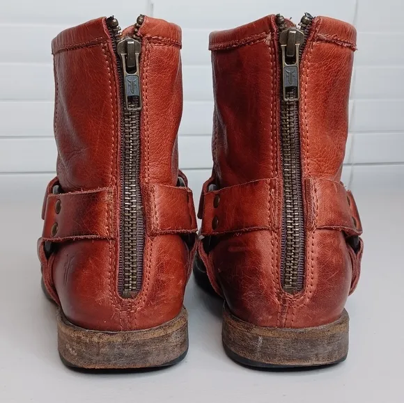 Frye Phillip Boho Leather Sz 7 Harness Boots