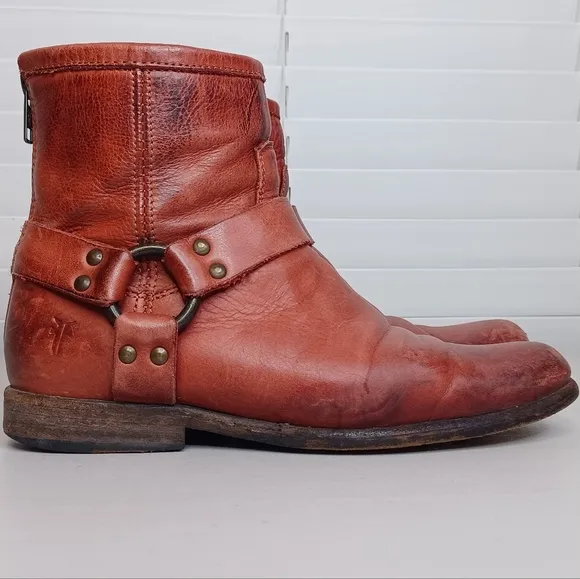 Frye Phillip Boho Leather Sz 7 Harness Boots