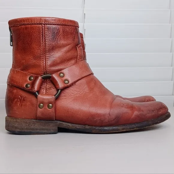 Frye Phillip Boho Leather Sz 7 Harness Boots