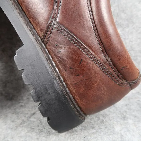 Frye Shoes Men 8.5 Oxford Derby Leather Roswell Dress Vintage Retro Brown Chunky