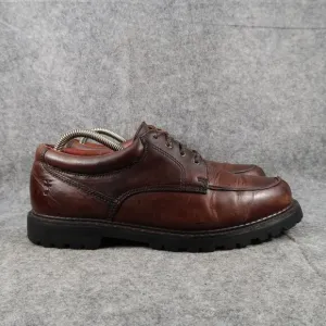 Frye Shoes Men 8.5 Oxford Derby Leather Roswell Dress Vintage Retro Brown Chunky