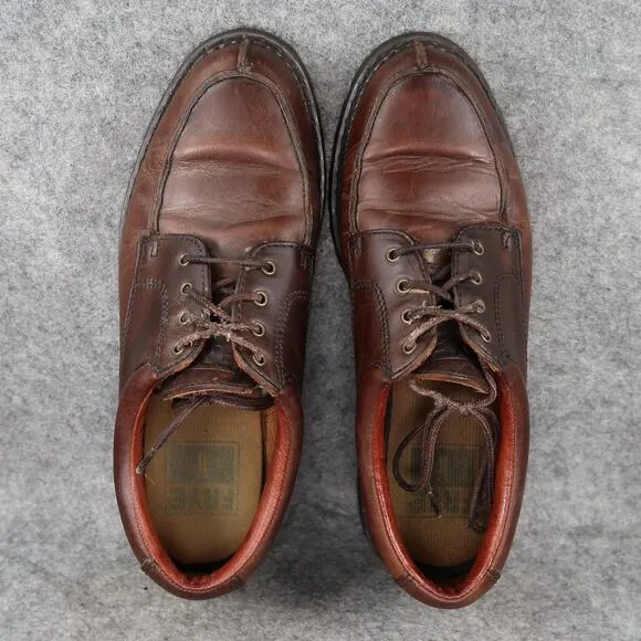 Frye Shoes Men 8.5 Oxford Derby Leather Roswell Dress Vintage Retro Brown Chunky