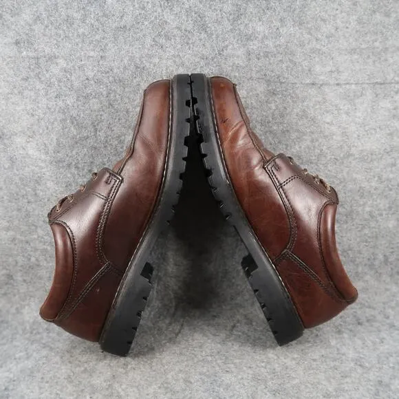 Frye Shoes Men 8.5 Oxford Derby Leather Roswell Dress Vintage Retro Brown Chunky