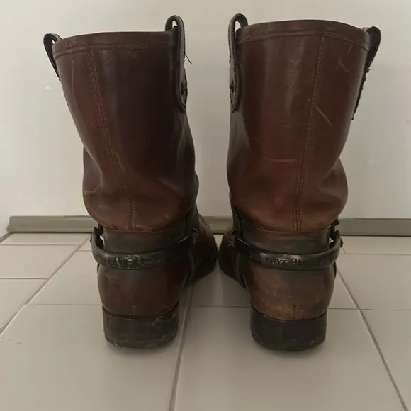 Frye Vintage Ankle Boots / Booties with metal “spurs”