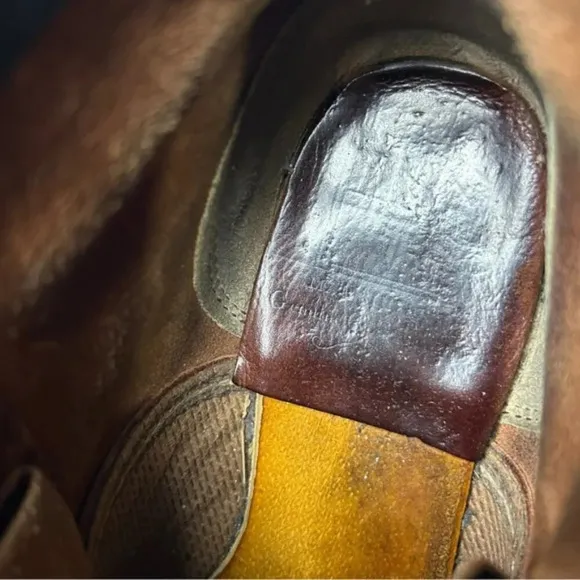Frye Vintage Brown Leather 6 Hole Lace Up Boots 7