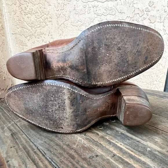 Frye Vintage Brown Leather Western Cowboy Boots