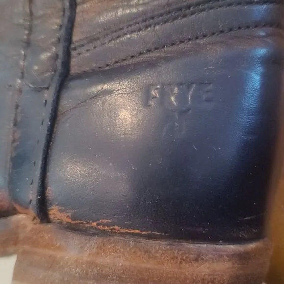 Frye Vintage distressed riding boots size 6B