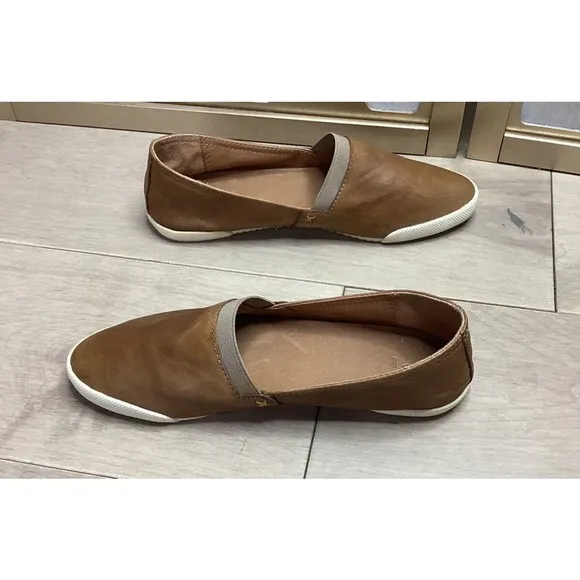 FRYE WOMEN Melanie Slip On LOAFERS FLATS SHOES COGNAC 7.5 M leather