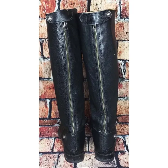 Frye Womens Melissa Button Knee High Leather Boots