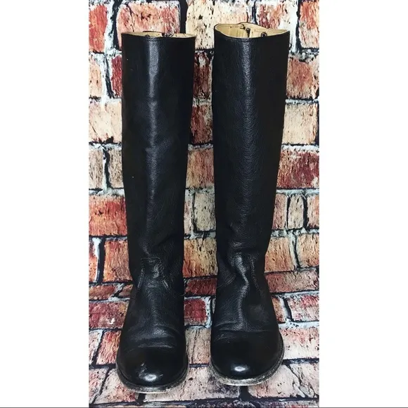Frye Womens Melissa Button Knee High Leather Boots