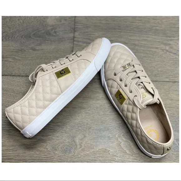 G by Guess Leather Quilted Pattern Sneakers NWB!