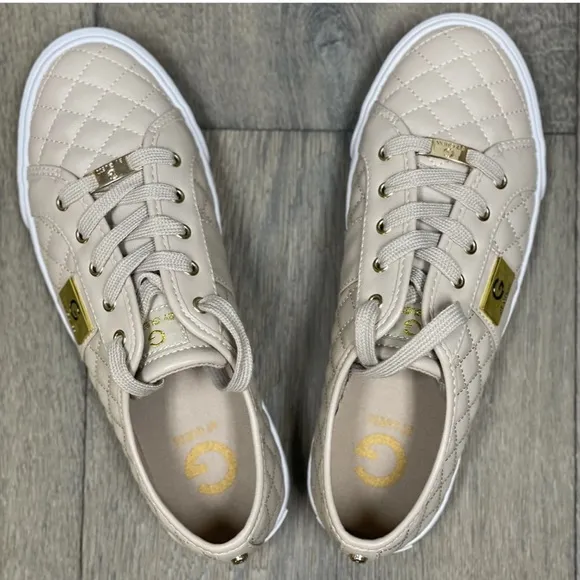 G by Guess Leather Quilted Pattern Sneakers NWB!