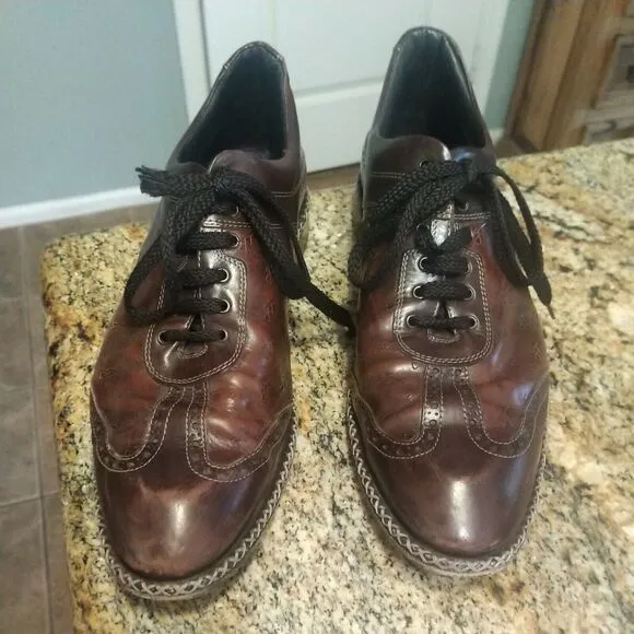 Galizio Torresi Sport Italian Mens 44 / US 10 Leather Brown Dress Shoes Wingtip