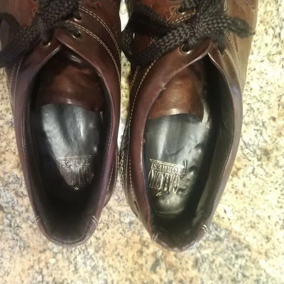 Galizio Torresi Sport Italian Mens 44 / US 10 Leather Brown Dress Shoes Wingtip