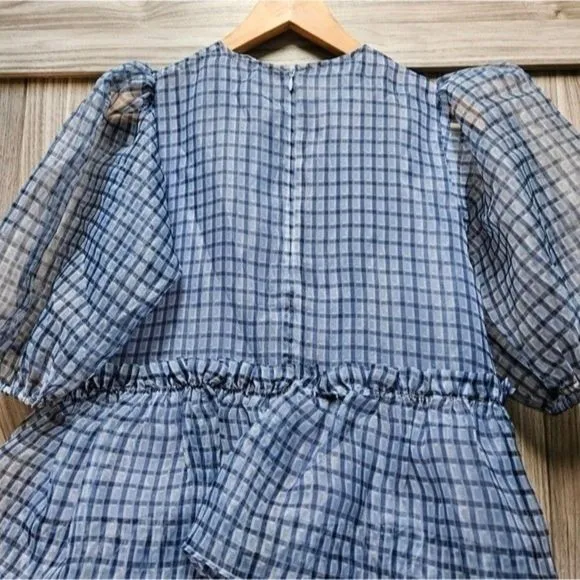 GANNI Organza Boho Mini Dress