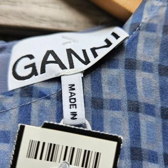 GANNI Organza Boho Mini Dress