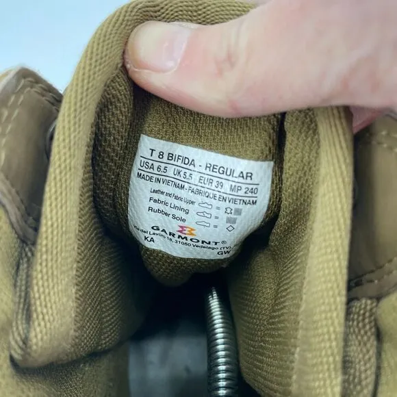 Garmont Men's T8 Bifida Tactical Military Boots Coyote Combat US Size 6.5 Tan 8&quot;