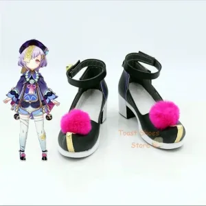 Genshin Impact Qiqi Cosplay Costume Shoes Size 5 (EU 35)