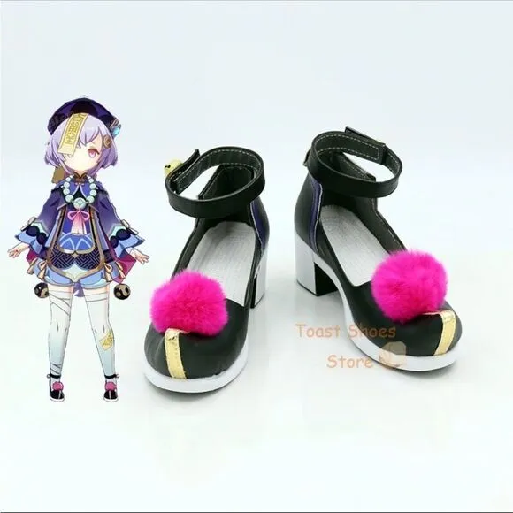 Genshin Impact Qiqi Cosplay Costume Shoes Size 5 (EU 35)