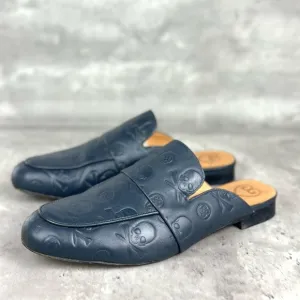 G/FORE Navy Skull &amp; Ts Mule Street Shoes Size 8.5