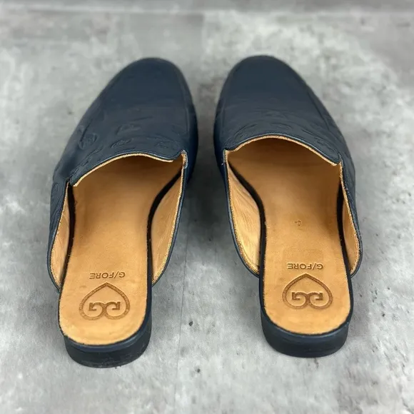 G/FORE Navy Skull &amp; Ts Mule Street Shoes Size 8.5