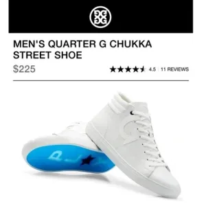 G/Fore Twilight Blue Quarter G Chukka Street Shoes 8