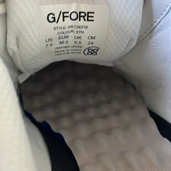 G/FORE White Leather Shoes with Stud Accents