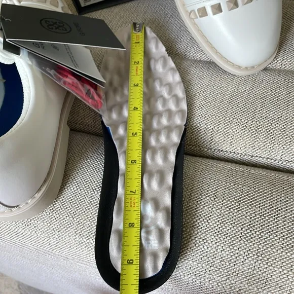 G/FORE White Leather Shoes with Stud Accents
