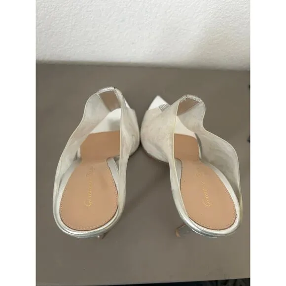 Gianvito Rossi Silver Sigma StilettoHeels - 9.5