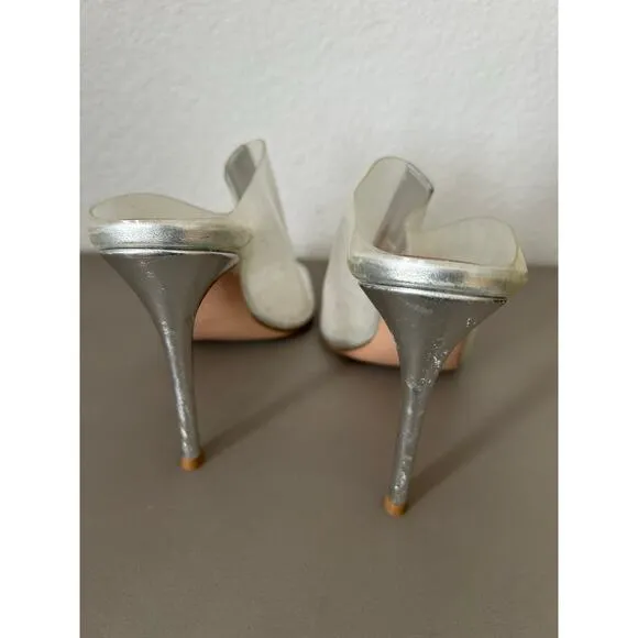 Gianvito Rossi Silver Sigma StilettoHeels - 9.5