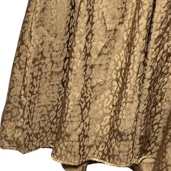 Gilli Bronze Animal Print Slip On Dress Small