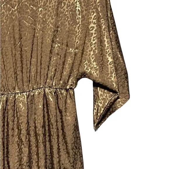 Gilli Bronze Animal Print Slip On Dress Small