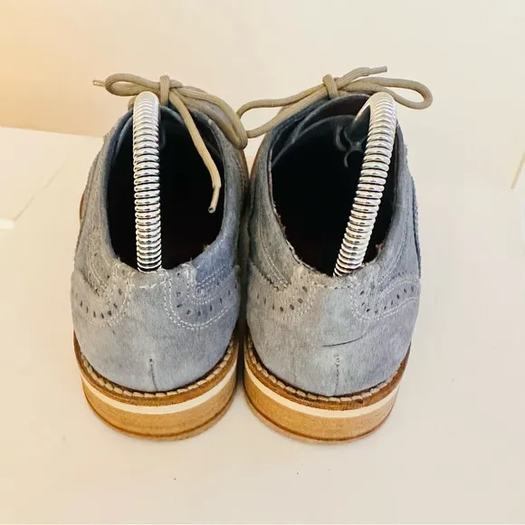 Giorgio Brutini Blue Suede Wing Oxford Shoes Size 8‎ Men