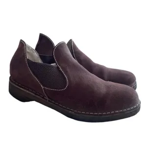 Giraudon Womens 12 Suede Blundstone Slip On Shoes Chunky Lug Sole Boots Brown