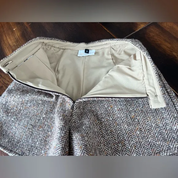 Girl Of The Earth Amsterdam Shorts Women’s S Wool Vintage Brown Houndstooth NYC