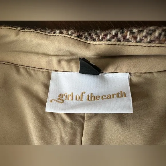 Girl Of The Earth Amsterdam Shorts Women’s S Wool Vintage Brown Houndstooth NYC